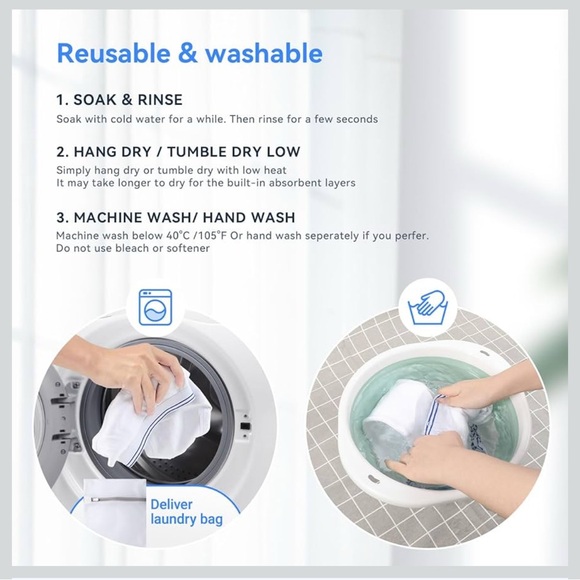 Carer Incontinence Underwear Men's Washable White Briefs 3 Pack 2XL - Picture 6 of 9